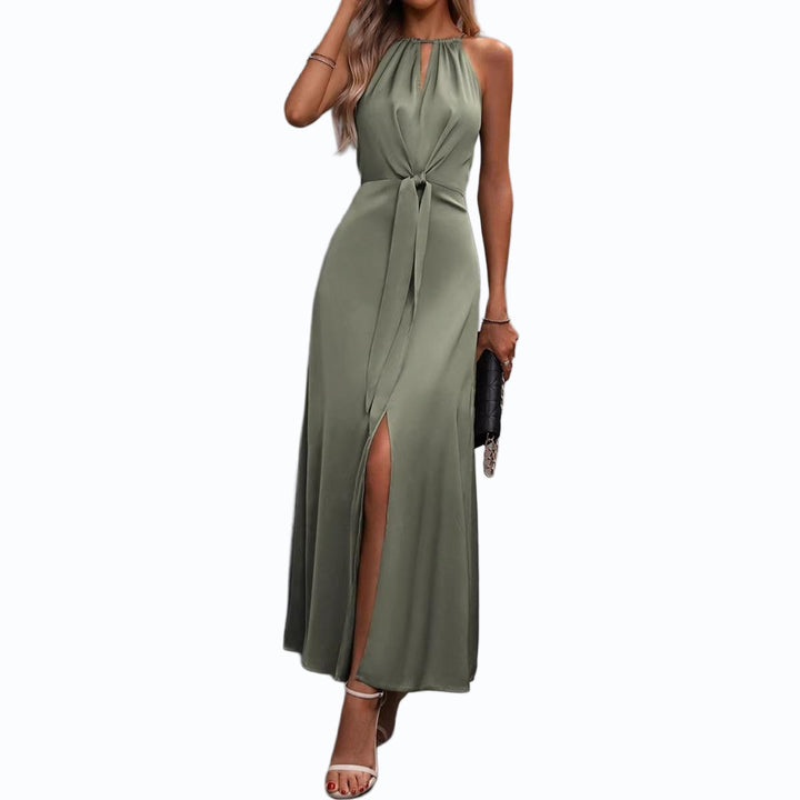 Damen Maxikleid mit elegantem Schlitz und bindbarem Oberteil Echo Archiv