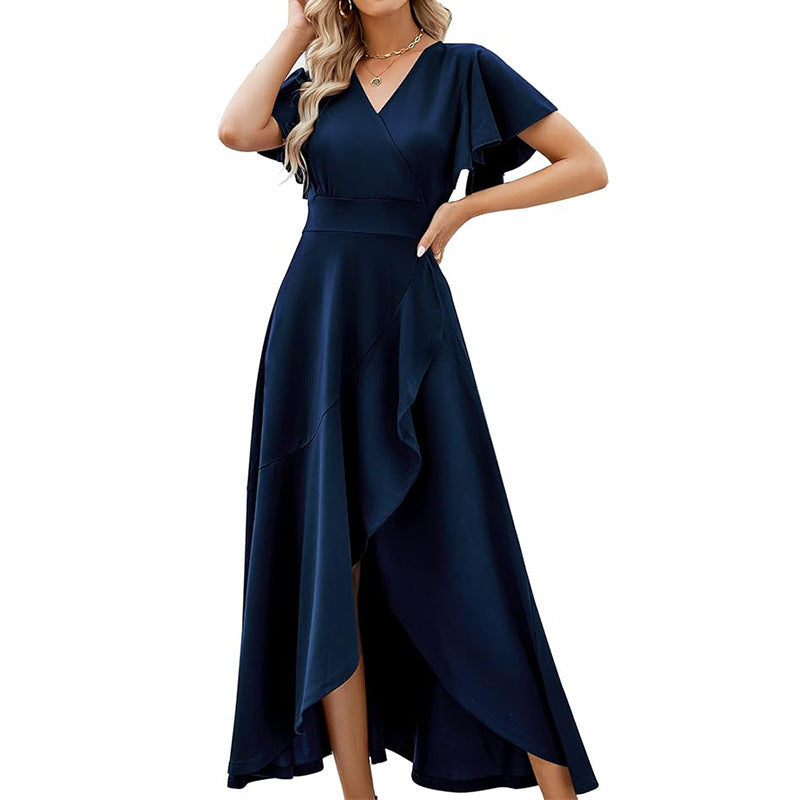Damen Elegantes Maxikleid mit fließendem Rock und Rüschendetails Echo Archiv