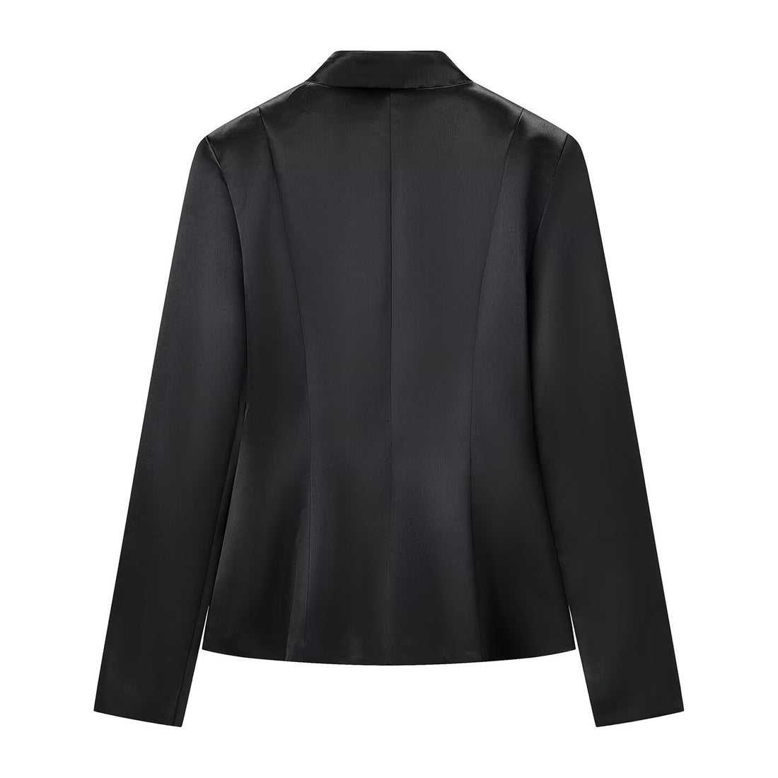 Damen Taillierter Satin-Blazer mit Mandarinkragen und dekorativen Froschverschlüssen Echo Archiv
