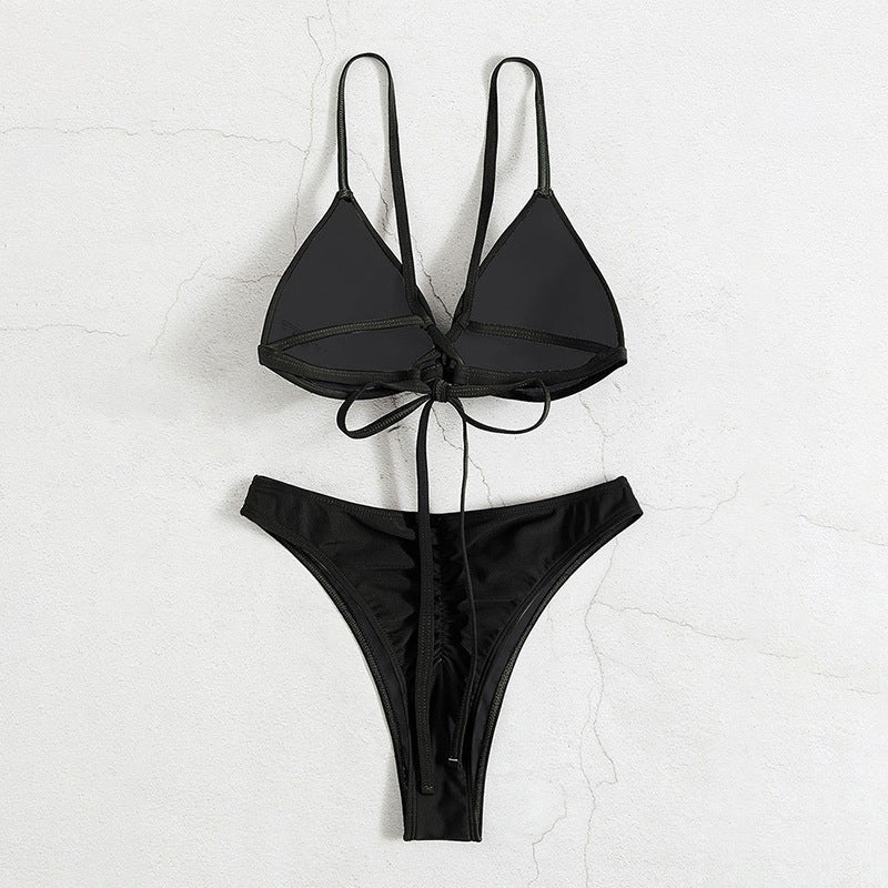 Damen Triangel-Bikinioberteil mit verstellbaren Trägern und trendigem Kreuzdesign Echo Archiv