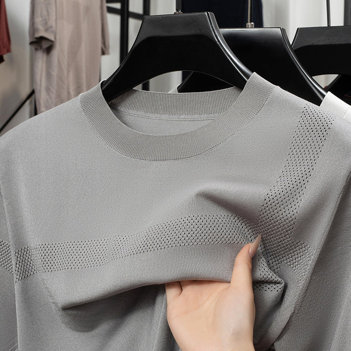 Herren sportliches T-Shirt mit atmungsaktiven Netzpaneelen Echoarchiv