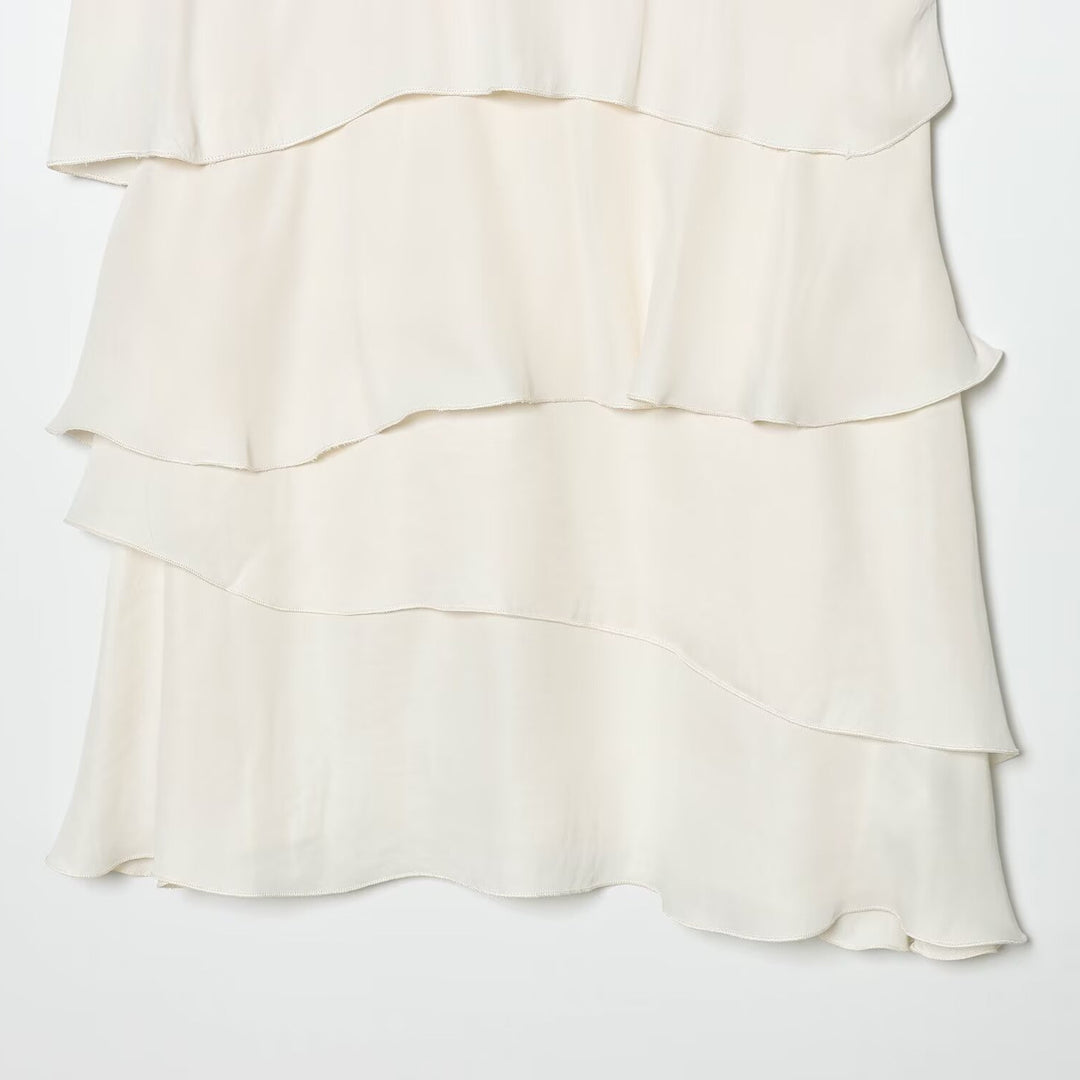 Damen Midi-Kleid mit schwingendem Volant und elegantem Bindegürtel Echo Archiv