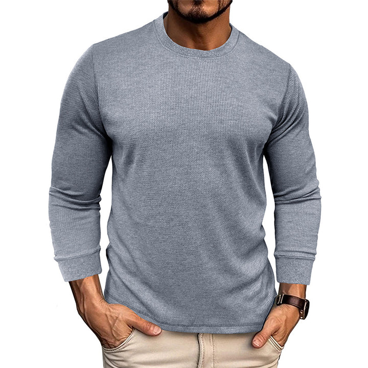 Herren Langarmshirt aus weichem, atmungsaktivem Baumwollmix mit feiner Rippstruktur Echoarchiv