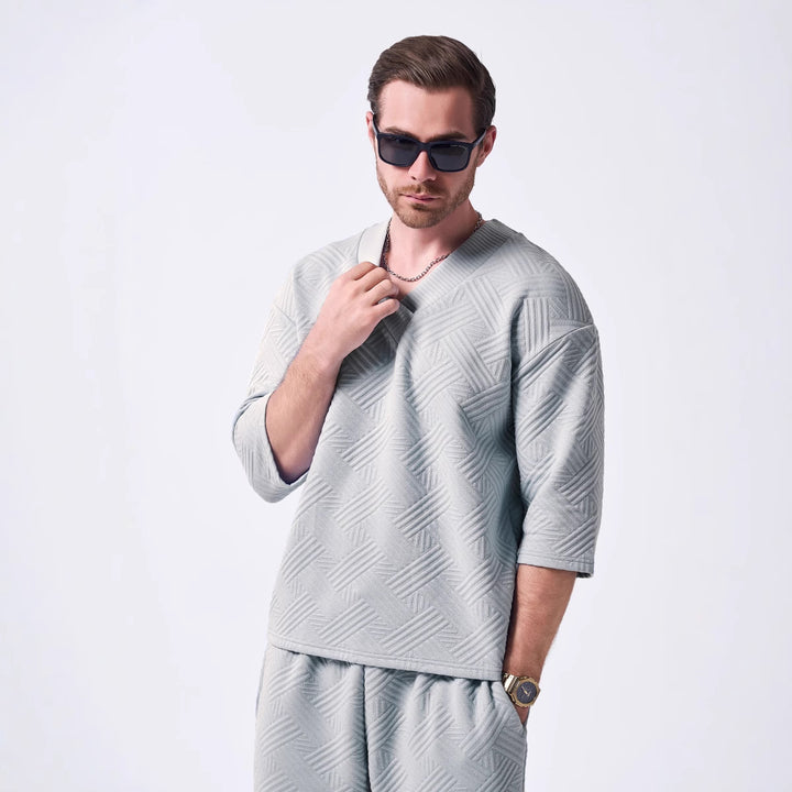 Herren Lässiges Oversized T-Shirt Echoarchiv