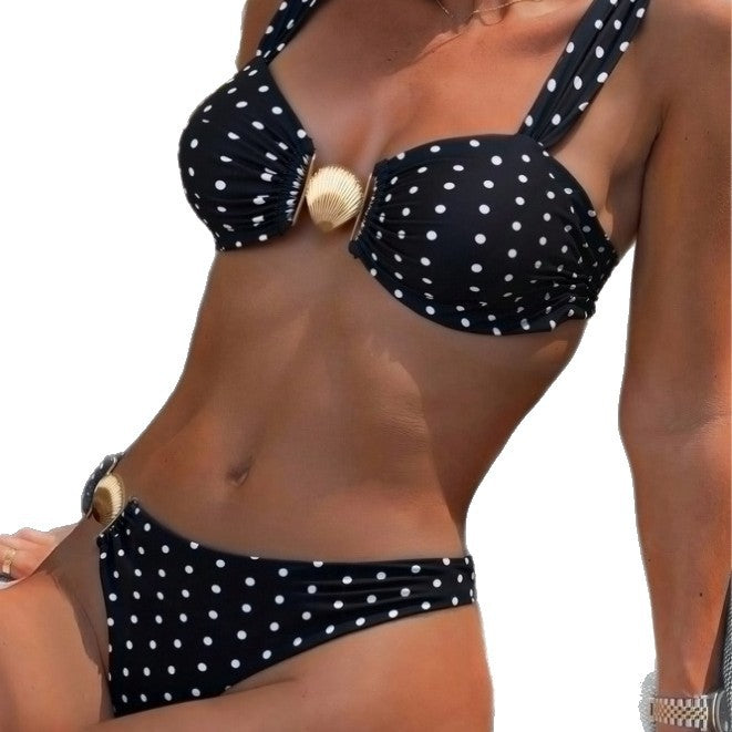 Damen Bikini mit stilvollem gepolstertem Oberteil und elastischem Höschen Echo Archiv