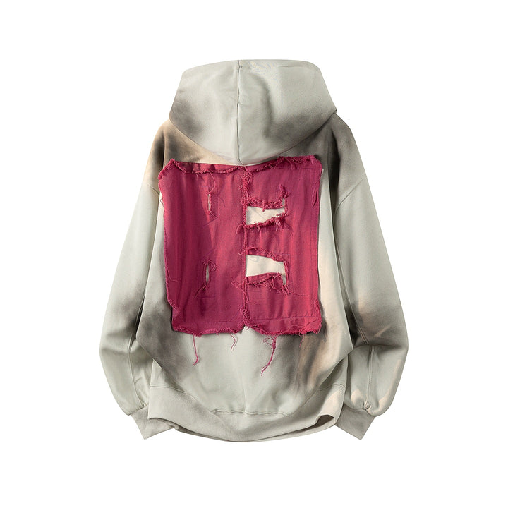 Unisex Oversize Kapuzenpullover mit handschriftlichem Grafik-Print, Kängurutasche & geripptem Saum Echoarchiv