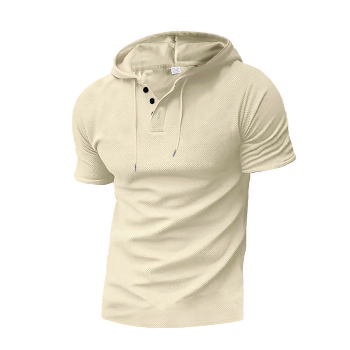 Herren modisches Kapuzenshirt mit strukturiertem Design und Reißverschluss Echoarchiv