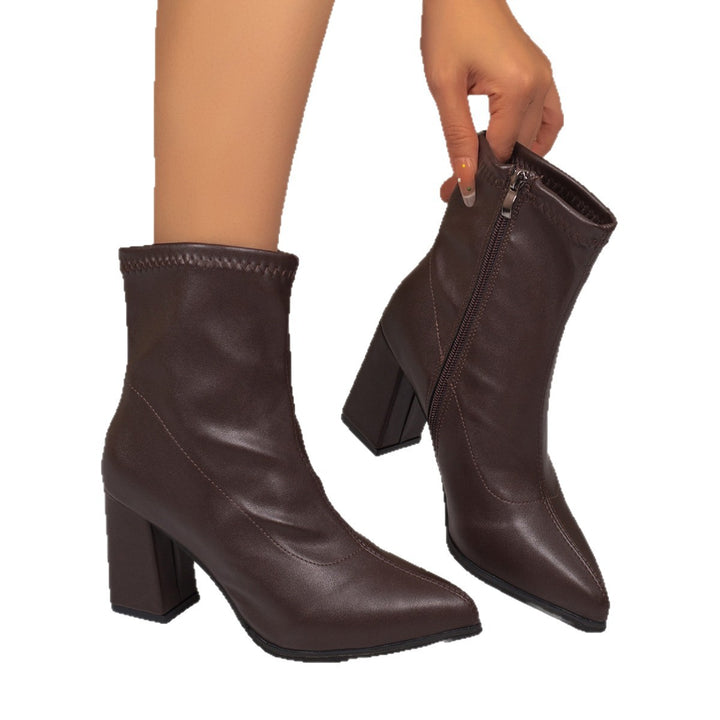 Damen Modische Stiefeletten mit Blockabsatz Echo Archiv