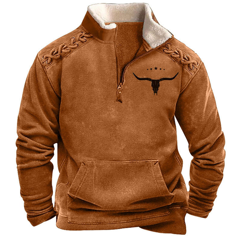 Herren Modischer Hoodie mit Kapuze und maritimem Druck Echoarchiv