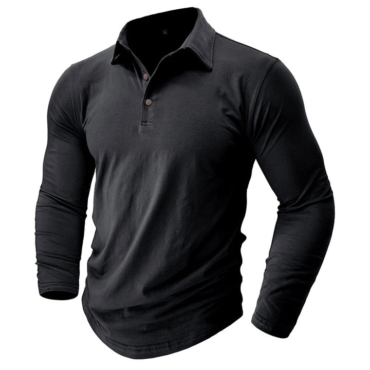 Herren Langarm Poloshirt mit hochwertiger Baumwolle und elegantem Schnitt Echoarchiv