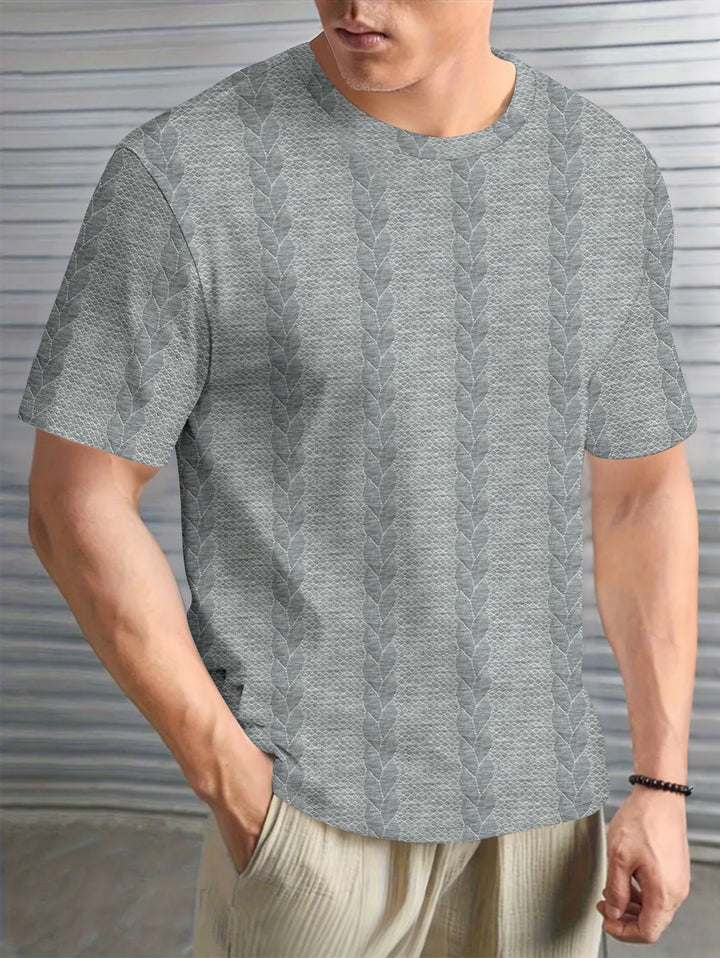 Herren lässiges T-Shirt mit strukturiertem Design Echoarchiv