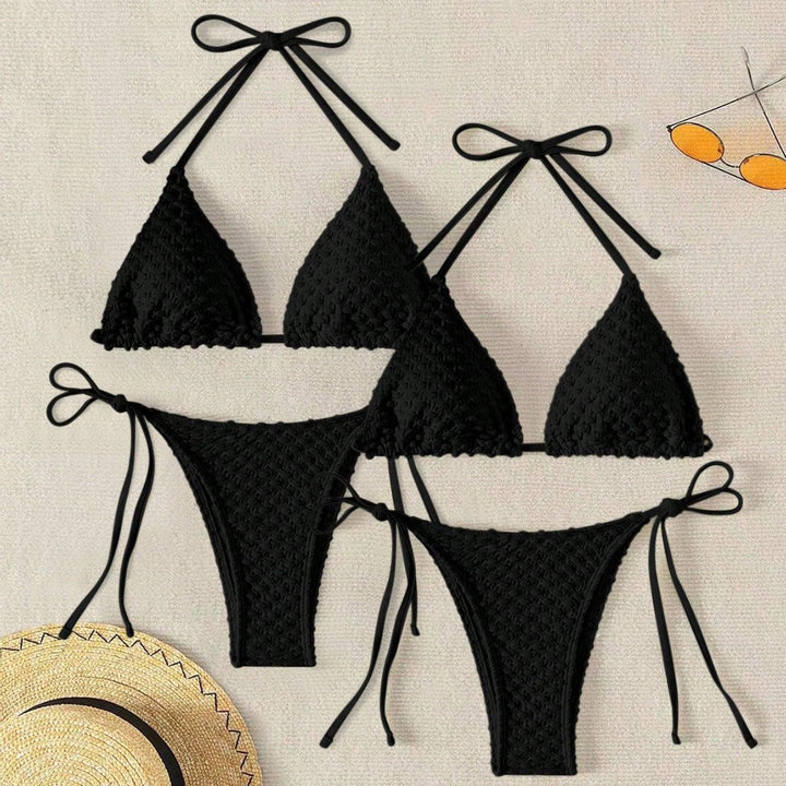 Damen Geflochtener Triangel-Bikini mit Bandeau-Oberteil Echo Archiv