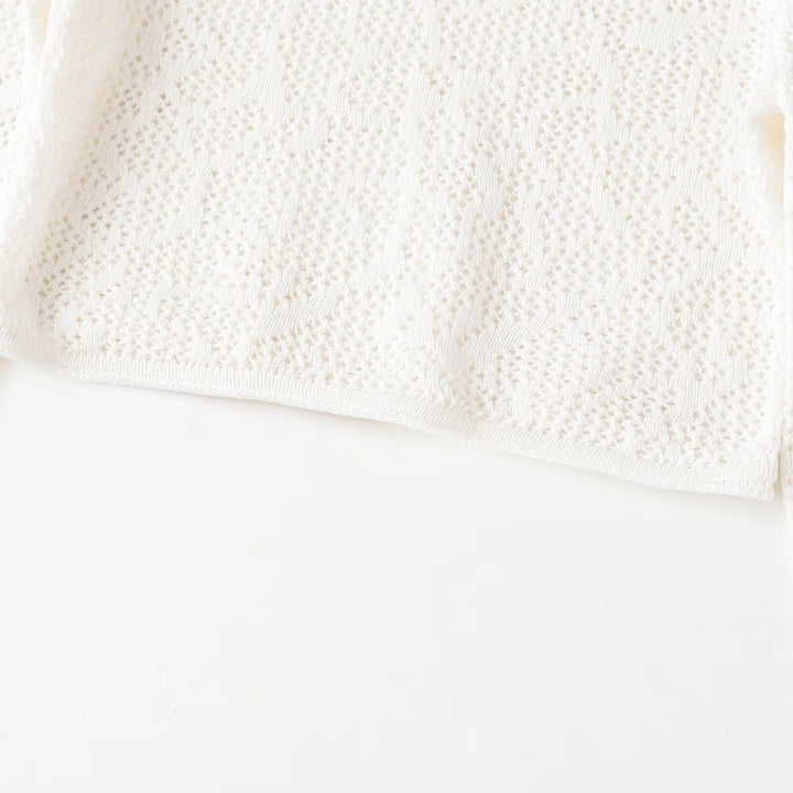Damen Cropped Strickoberteil mit elegantem Längs-Muster Echo Archiv