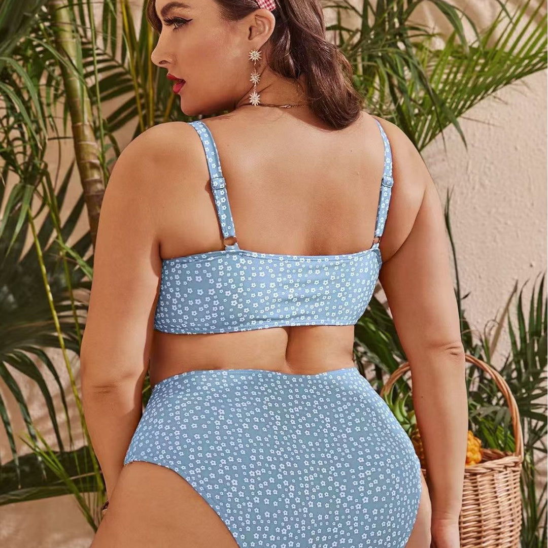 Damen Hochgeschnittener Bikini mit verspieltem Punktedesign Echo Archiv