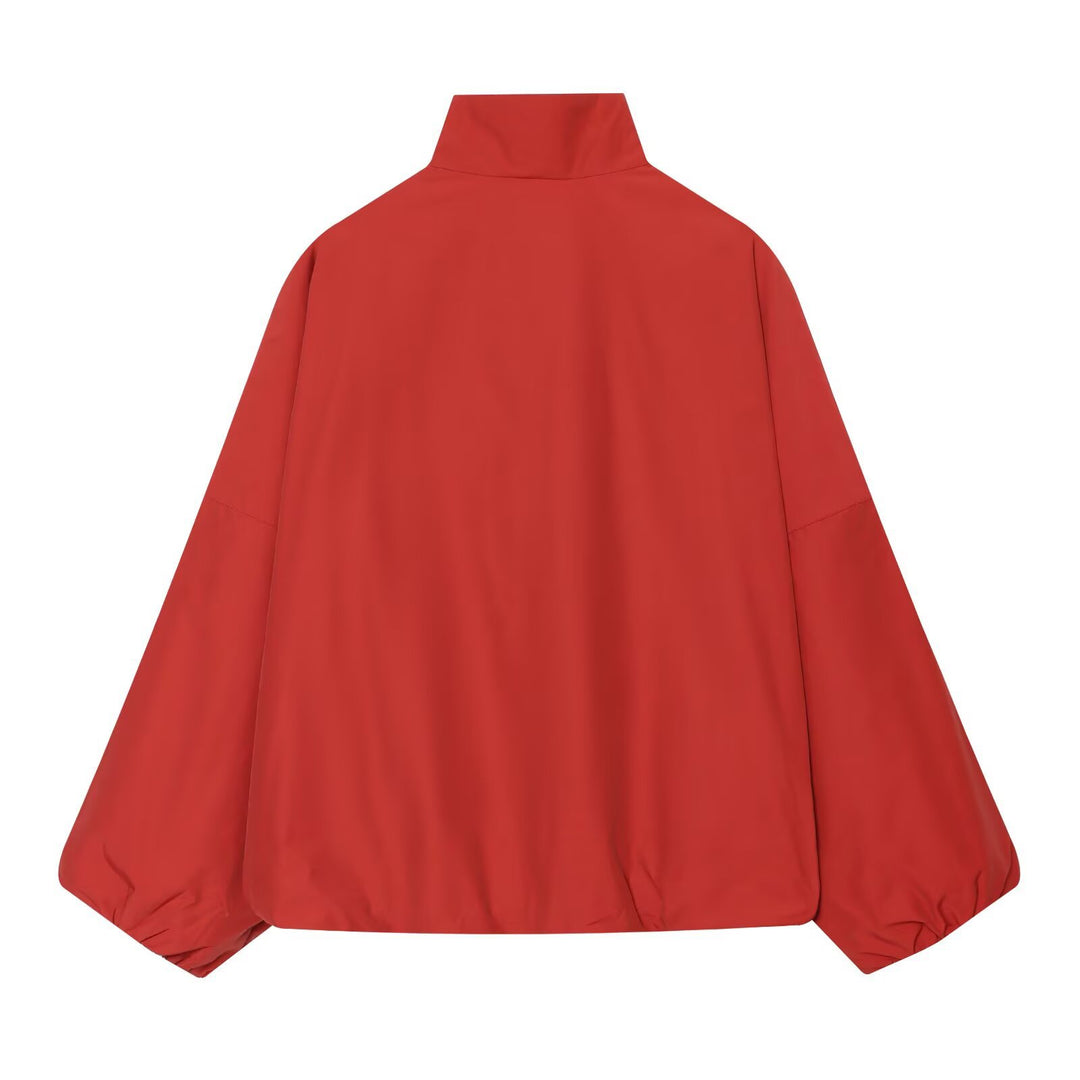 Damen Oversized Kurzjacke mit hohem Stehkragen und Ballonärmeln Echo Archiv
