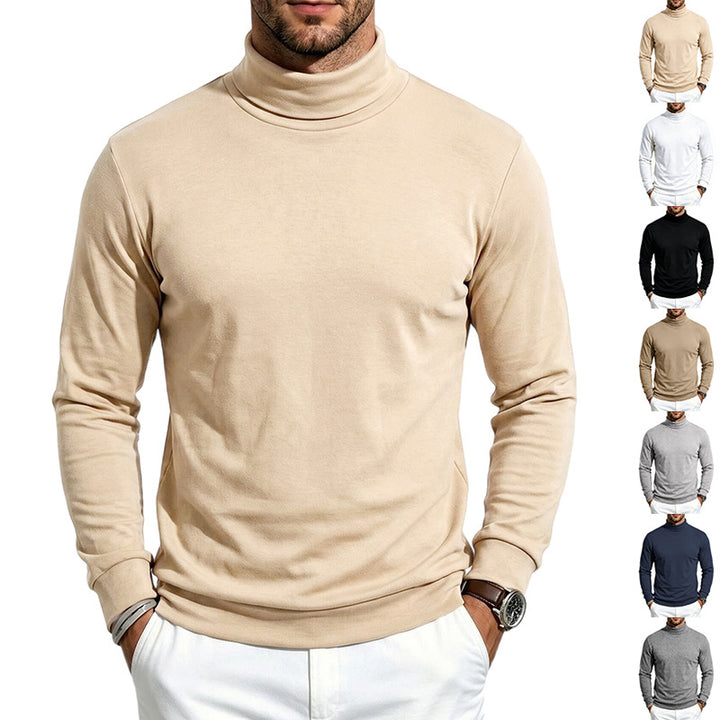 Herren Feinstrick‑Rollkragenpullover mit schmaler Silhouette und elastischen Bündchen Echoarchiv