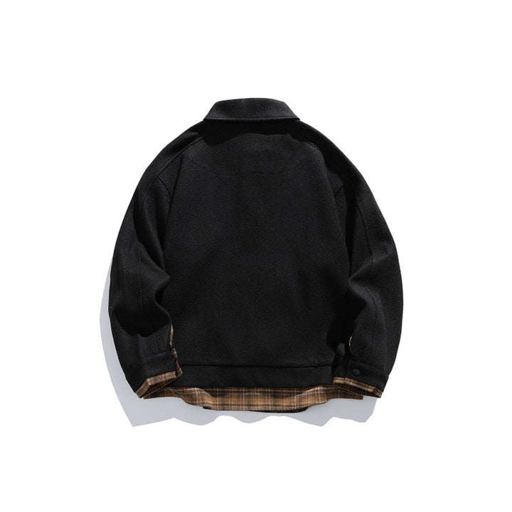 Herren Langärmeliges Polo‑Sweatshirt mit Kentkragen, Knopfleiste und eingearbeitetem Karo‑Layer Echoarchiv