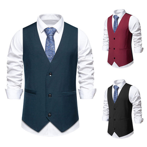 Herren elegante Anzugweste mit modernem Schnitt und praktischen Taschen Echoarchiv