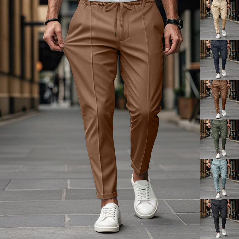 Herren elegante Freizeithose mit praktischen Taschen und elastischem Bund Echoarchiv