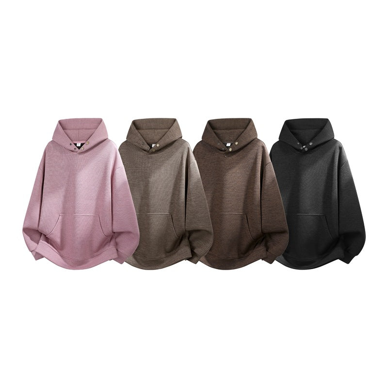 Unisex Oversize Kapuzenpullover mit hoher Kragenblende & Kängurutasche Echoarchiv