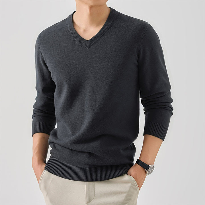 Herren modischer V-Ausschnitt Pullover Echoarchiv
