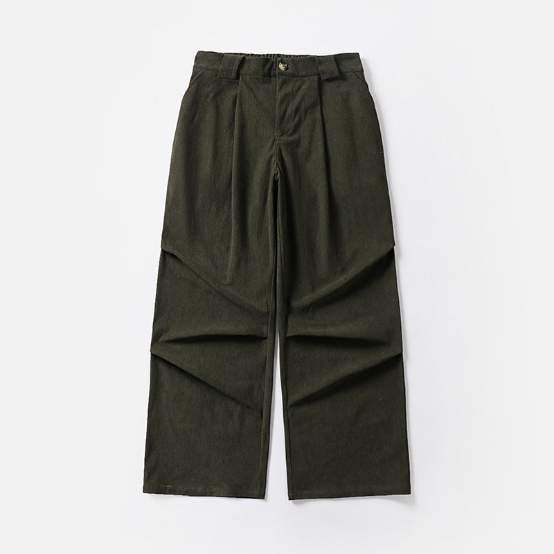 Damen Bundfalten-Hose mit weitem Bein und hoher Taille Echoarchiv