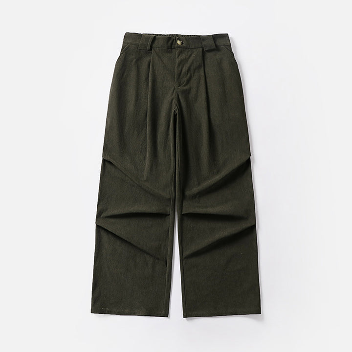 Damen Bundfalten-Hose mit weitem Bein und hoher Taille Echoarchiv