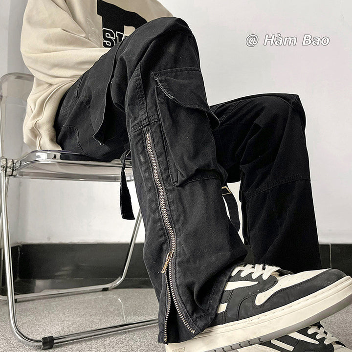 Herren Cargo-Hose mit modernen Zip-Elementen und multifunktionalen Taschen Echoarchiv