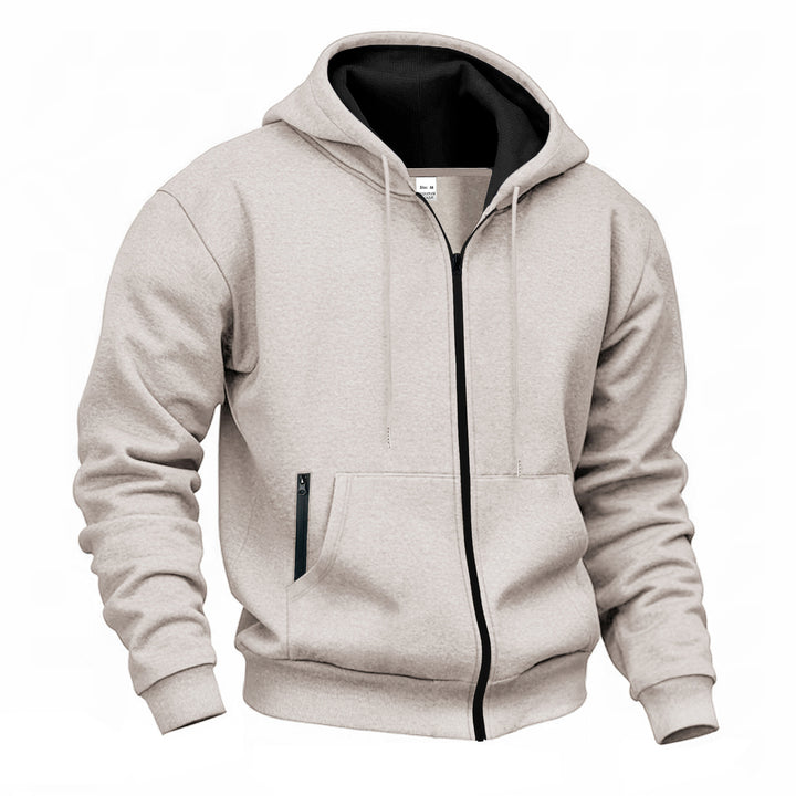 Herren Sweatjacke mit hohem Stehkragen und praktischen Reißverschlusstaschen Echoarchiv