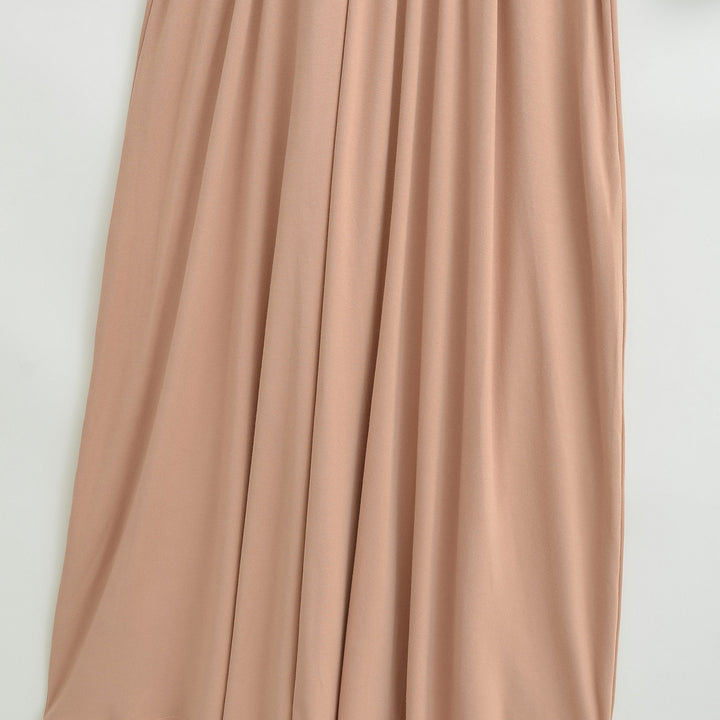 Damen Maxi-Wickelkleid mit taillierter Wickelpartie und langen Ärmeln Echoarchiv