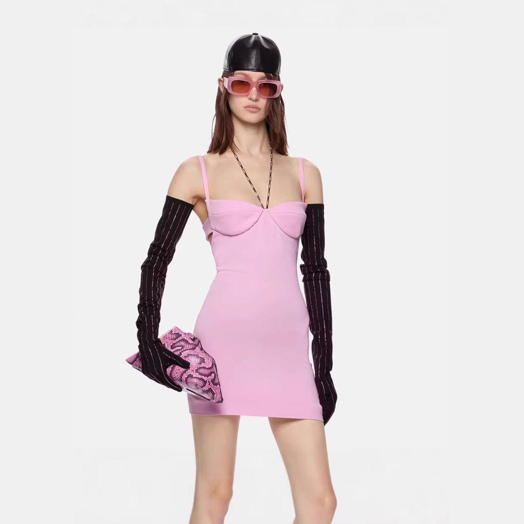 Damen Cocktailkleid mit trägerlosem Design und figurbetontem Schnitt Echo Archiv