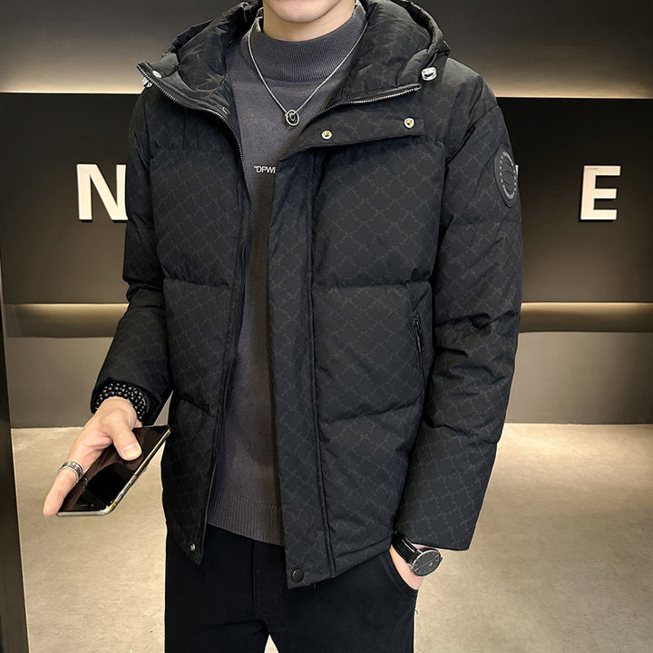 Herren modische Steppjacke mit verstellbarem Kragen und isolierendem Innenfutter Echoarchiv
