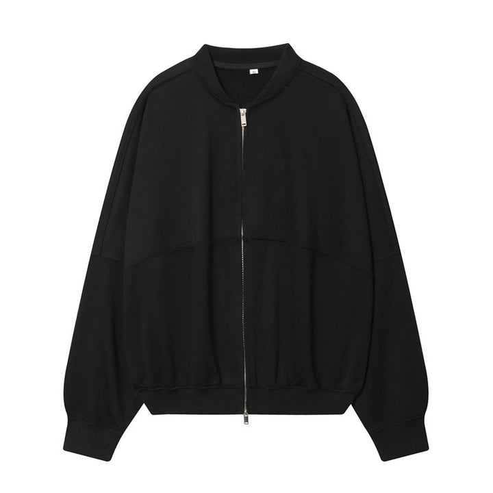 Damen Oversize-Sweatjacke mit Zwei-Wege-Reißverschluss und geripptem Bund Echo Archiv