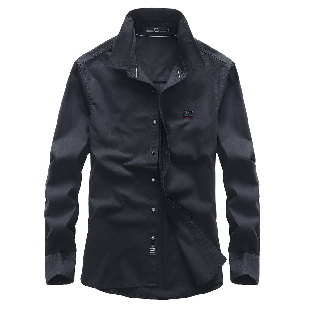Herren Baumwoll-Hemd Slim‑Fit mit Kentkragen und verdeckter Knopfleiste Echoarchiv