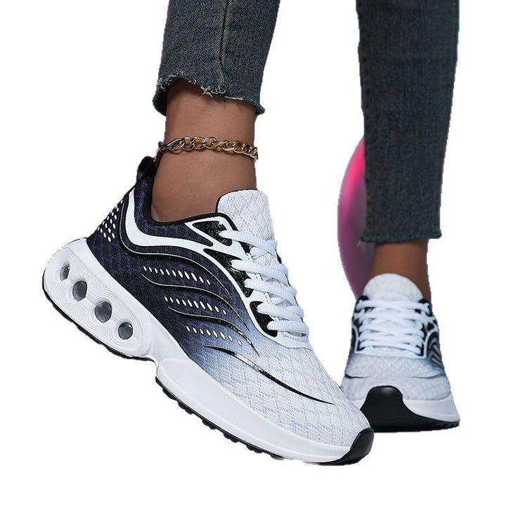 Damen nan sportive Strick-Laufschuhe mit belüfteter Luftkammersohle und ergonomischer Abrollsohle Echo Archiv