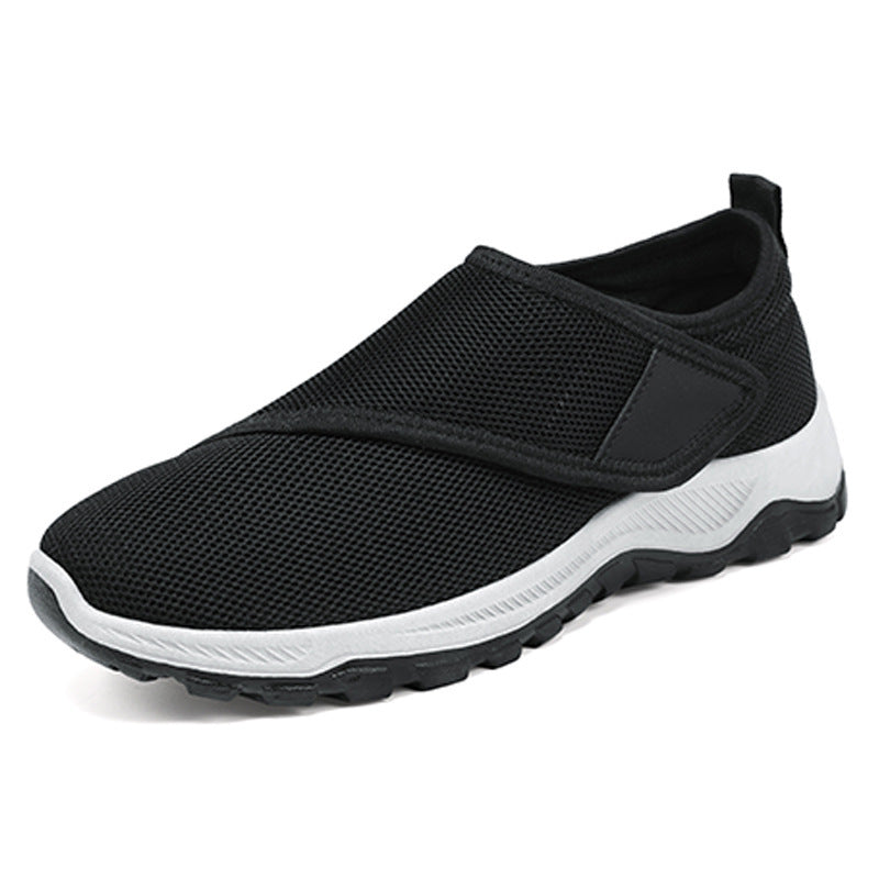 Herren nan atmungsaktiver Slip-On Mesh-Sneaker mit Klettverschluss, gepolsterter Komfortsohle und rutschfester Profilsohle Echo Archiv