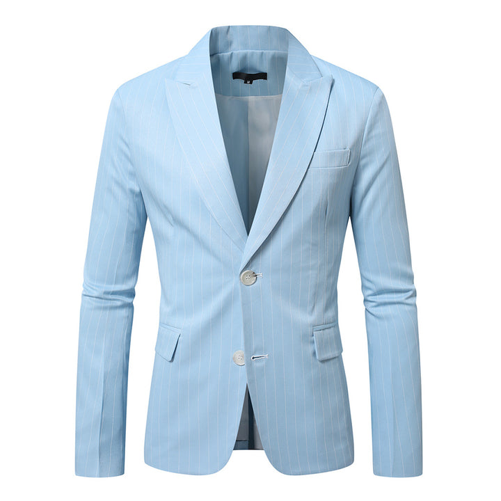 Herren Eleganter Streifenblazer mit modernem Schnitt und luxuriösen Details Echoarchiv