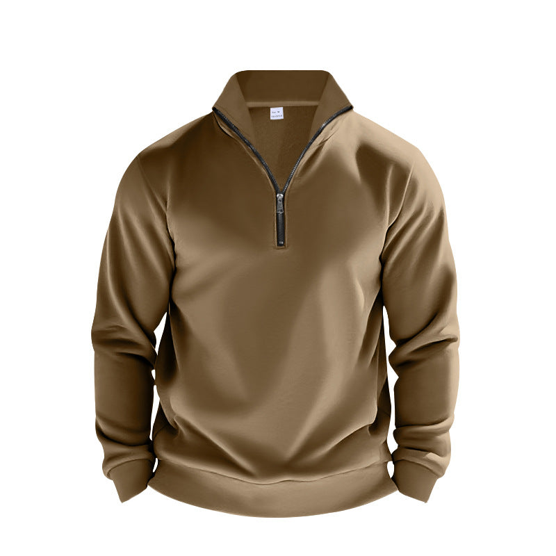 Herren Sweatpullover mit halbem Reißverschluss und atmungsaktiver Struktur Echoarchiv