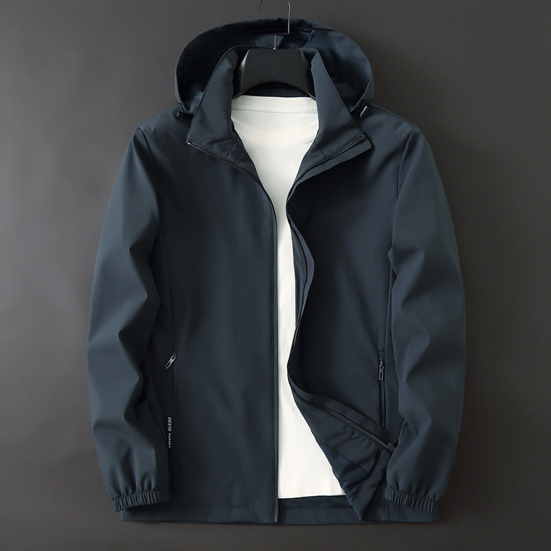 Herren Funktionale Slim‑Softshell‑Kapuzenjacke mit wasserabweisender Beschichtung und elastischen Bündchen Echo Archiv