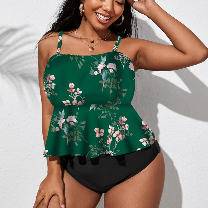 Damen Badeanzug mit schickem Flatterrock und floralem Design Echo Archiv