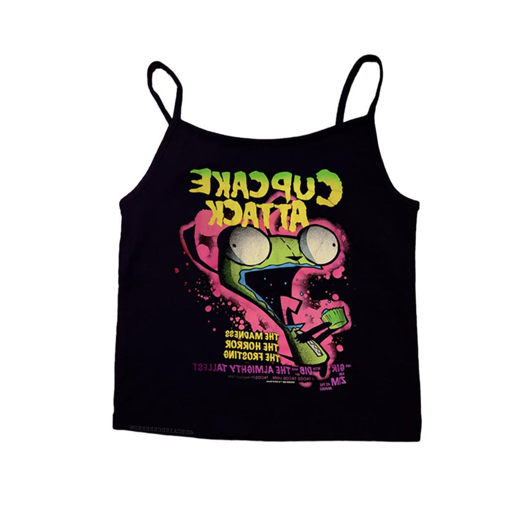 Damen T-Shirt mit kreativem Cupcake-Motiv und modernem Druck Echo Archiv