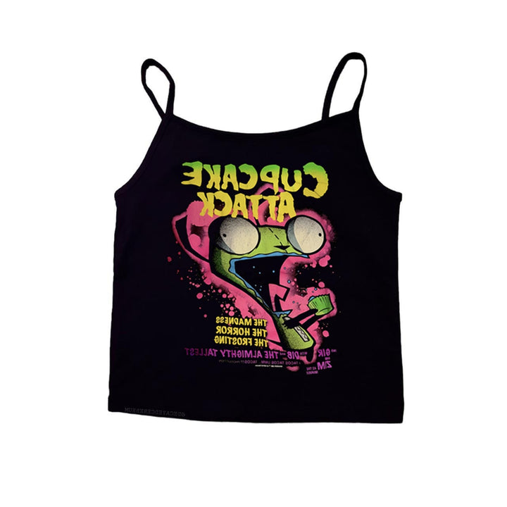 Damen T-Shirt mit kreativem Cupcake-Motiv und modernem Druck Echo Archiv