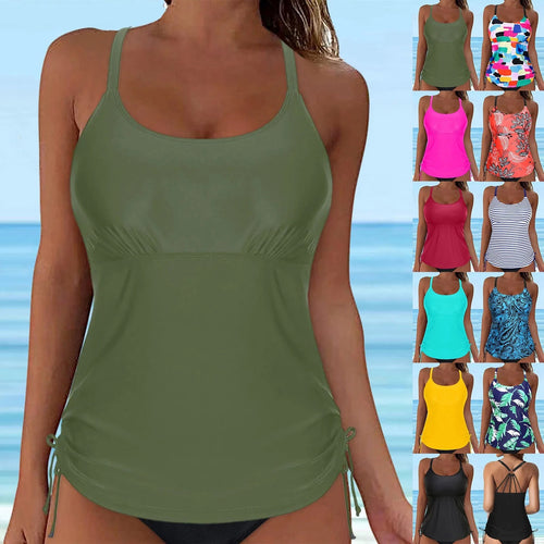 Damen lässiges Tankini-Oberteil mit Schnürung Echo Archiv