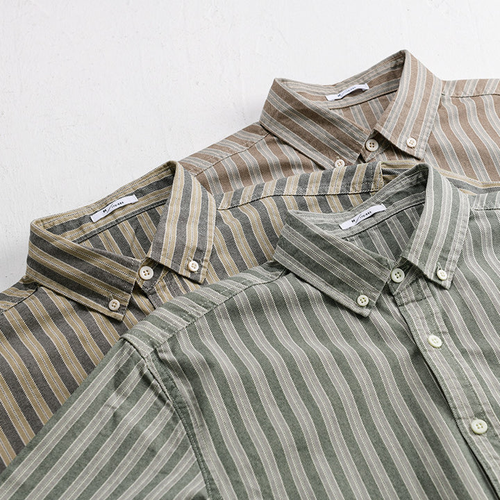 Herren Hemd mit Button-Down-Kragen aus atmungsaktivem Leinen-Baumwollmix in Relaxed-Passform Echoarchiv