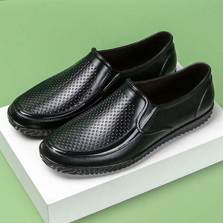Herren Elegante perforierte Slip-On Halbschuhe mit rutschfester Profilsohle Echoarhiv