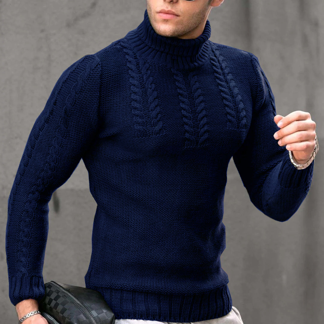 Herren Strickpullover mit hochstehendem Kragen Echoarchiv