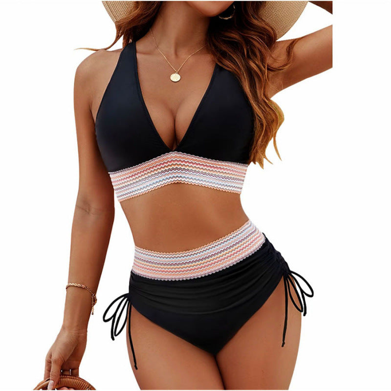 Damen Triangel-Bikini mit verstellbaren Riemen und moderner Rüschenoptik Echo Archiv