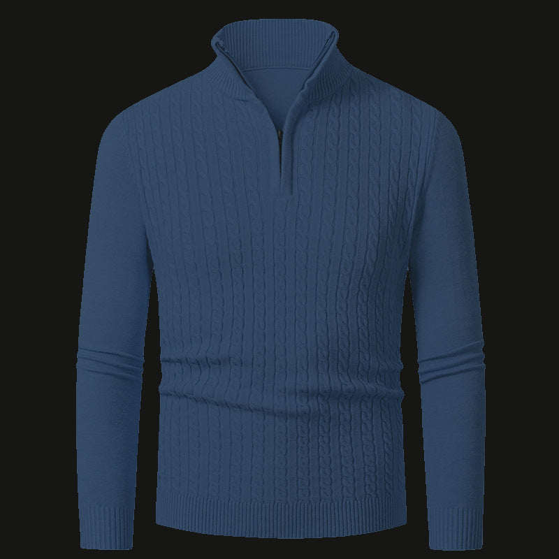 Herren Feinstrickpullover mit modischem Reißverschluss Echoarchiv
