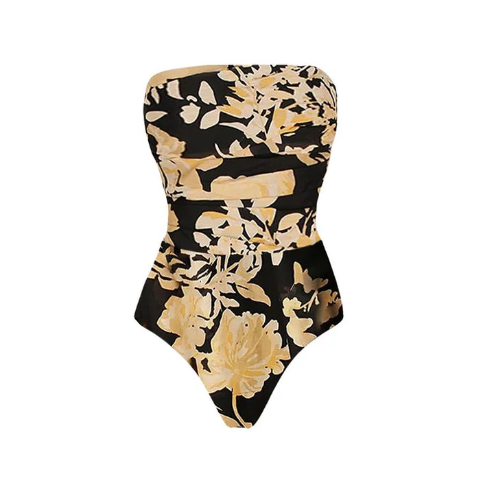 Damen Bandeau Badeanzug mit floralem Design Echo Archiv