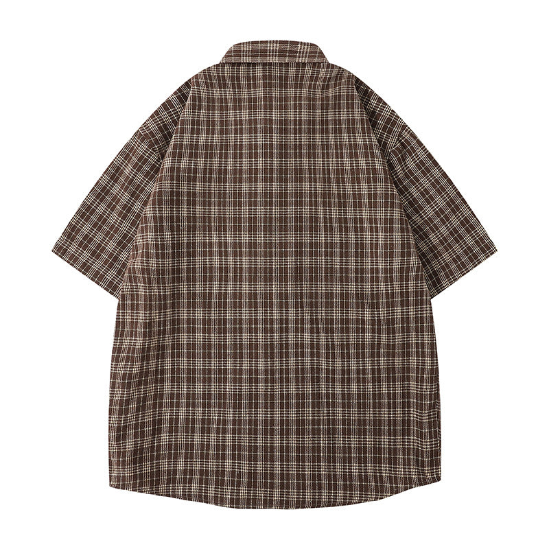 Herren lässige Karobluse im Oversized-Stil Echoarchiv